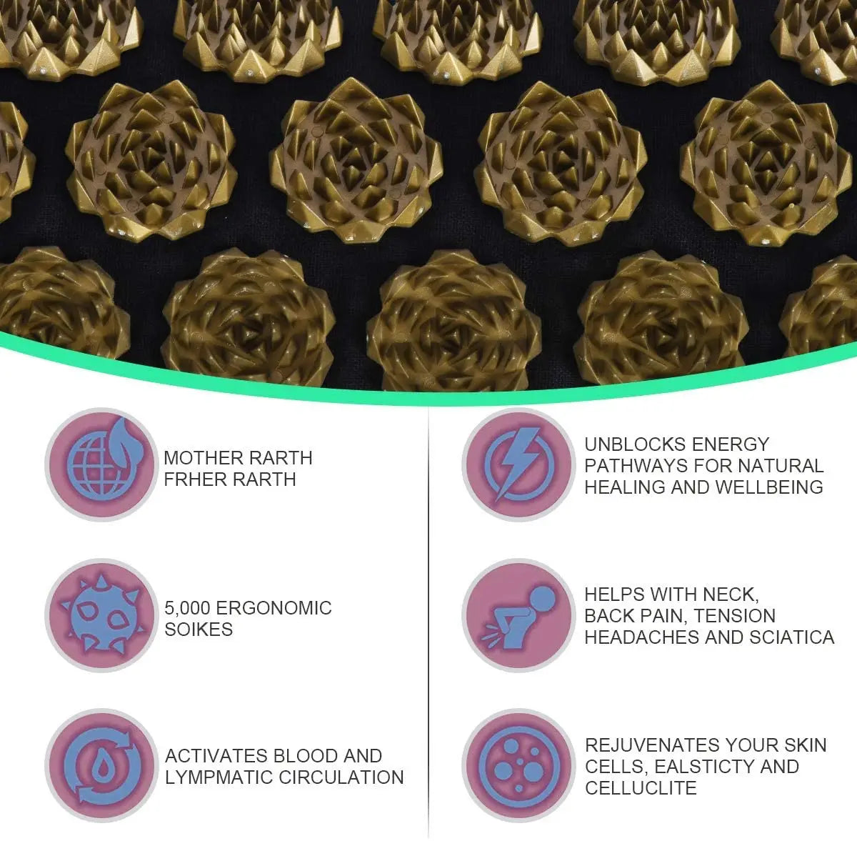 RIPUY ZENMAT™ - Clinically-Inspired Acupressure Mat for Sleep, Anxiety & Full-Body Reset